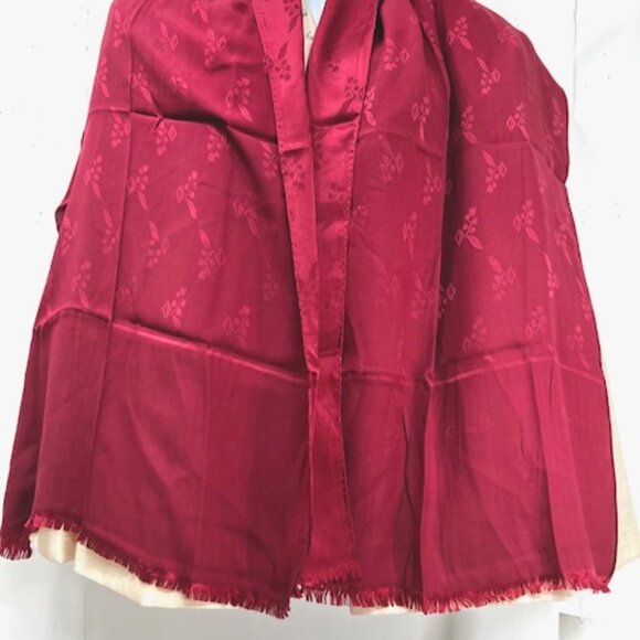 VG TChristian Dior Soft 100% Silk Scarf Rayon/Satin 66"X 20" Bugendy  Fringe( 23 - Picture 4 of 9